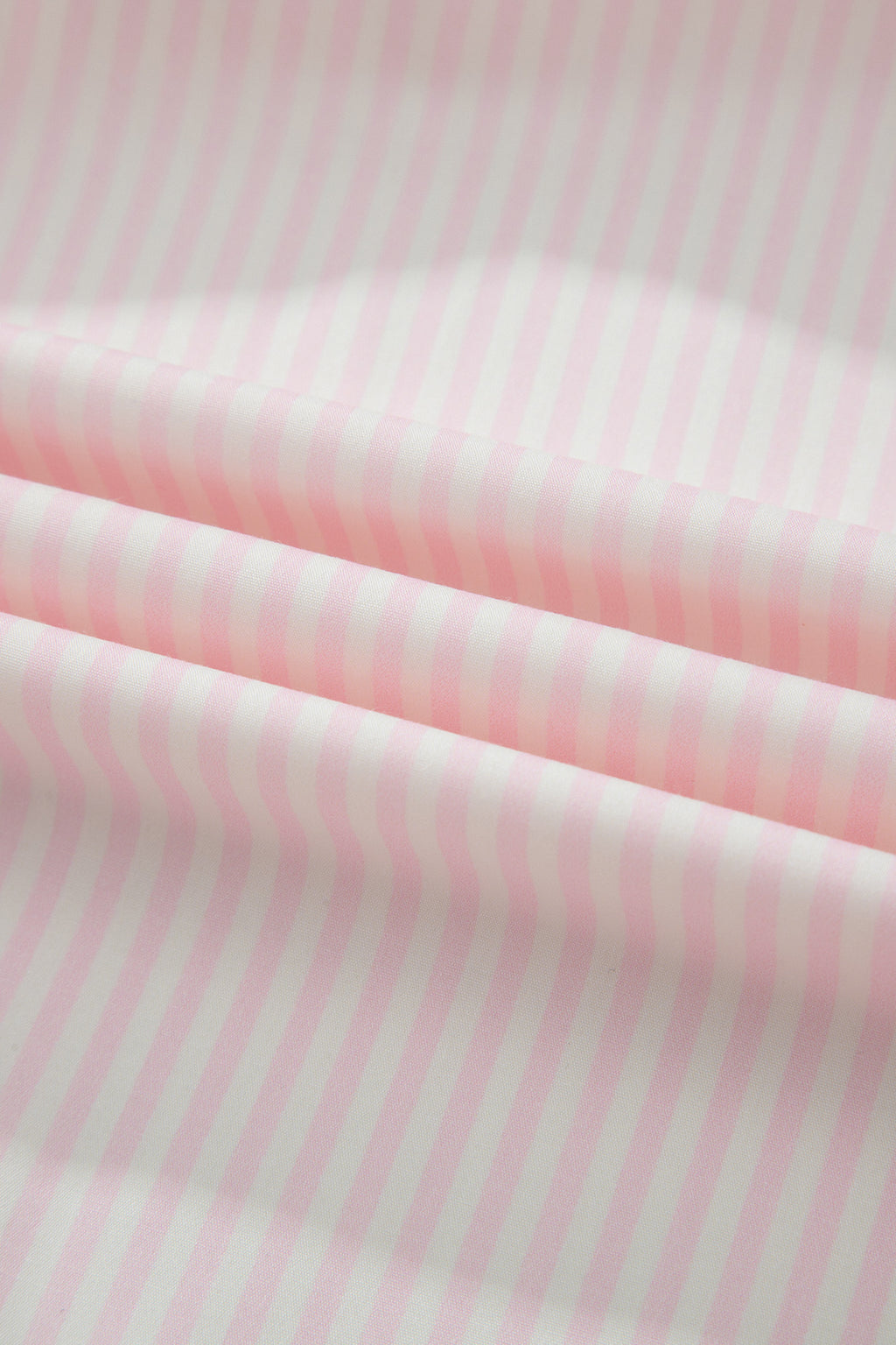 Pink Stripe Contrast Trim V Neck Flutter Sleeve Blouse