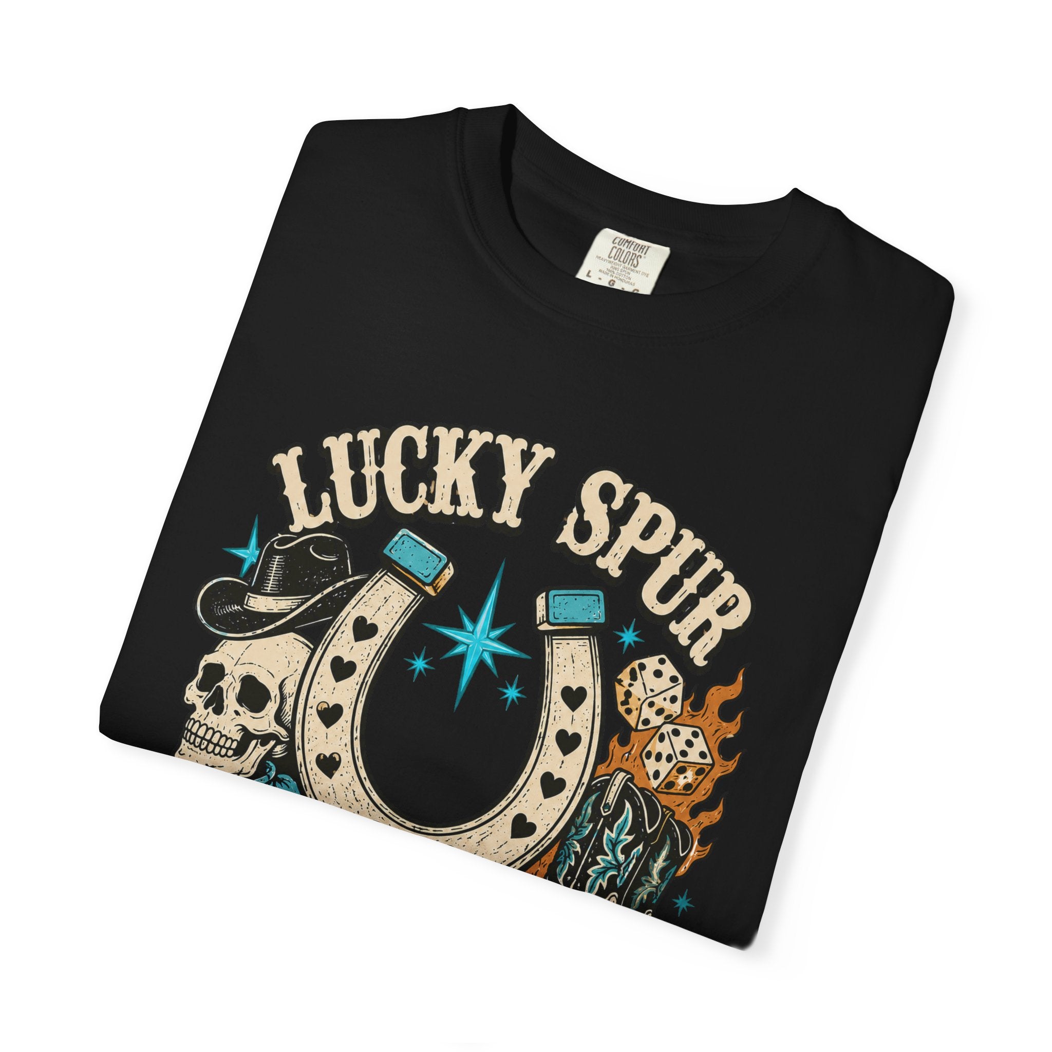 Lucky Spur Retro Western Gothic Tee