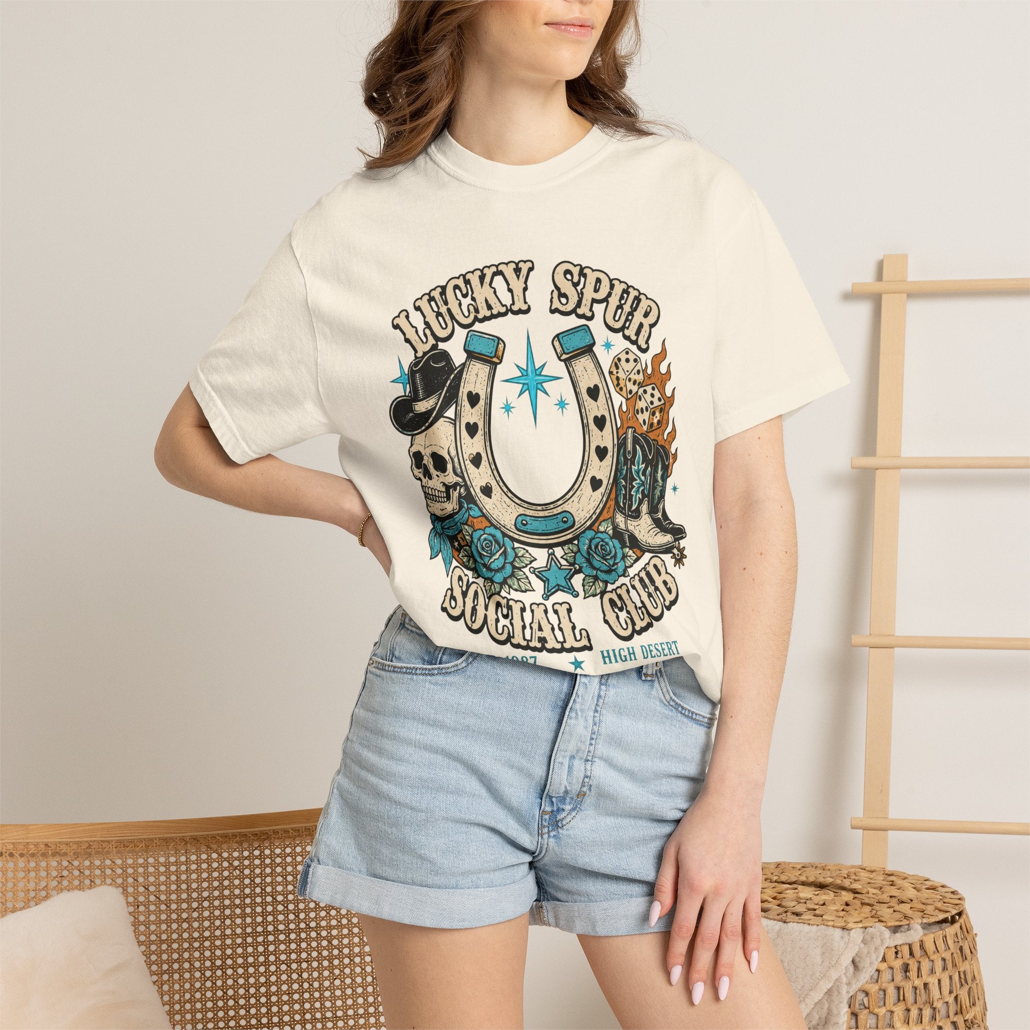 Lucky Spur Retro Western Gothic Tee