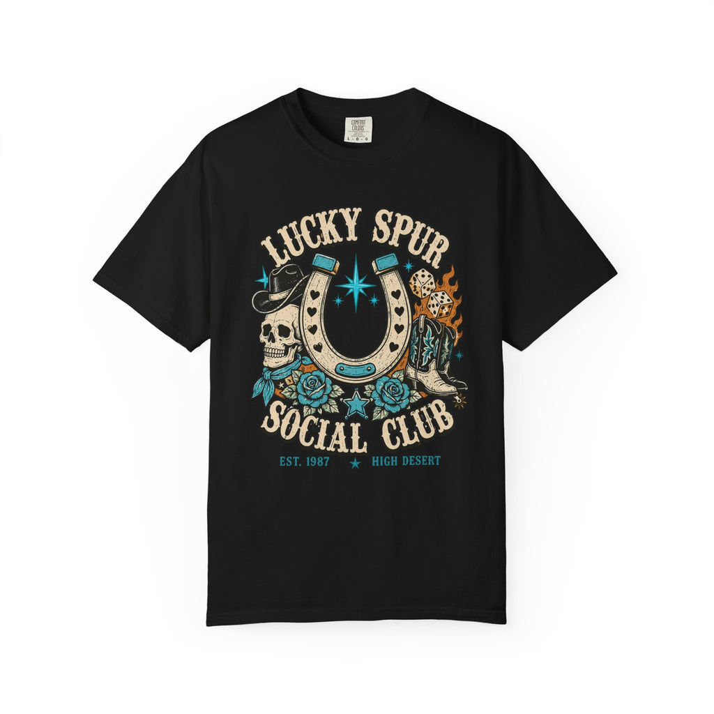 Lucky Spur Retro Western Gothic Tee