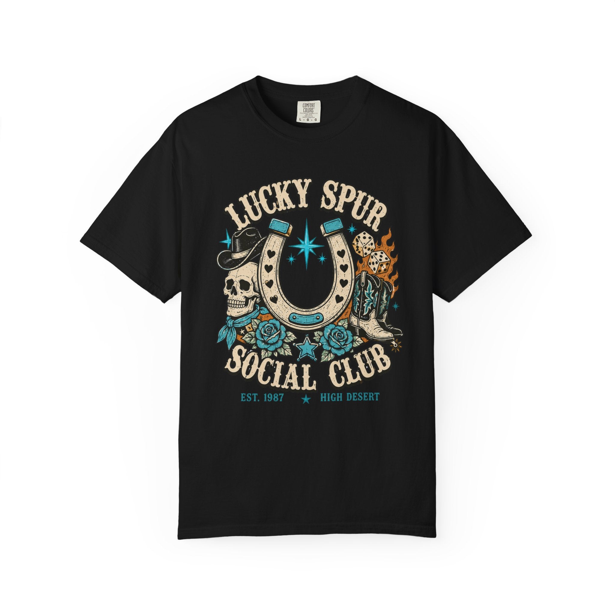 Lucky Spur Retro Western Gothic Tee