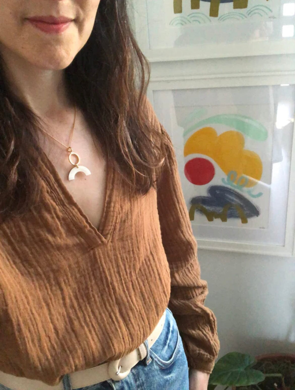 Boho Horn Pendant Necklace