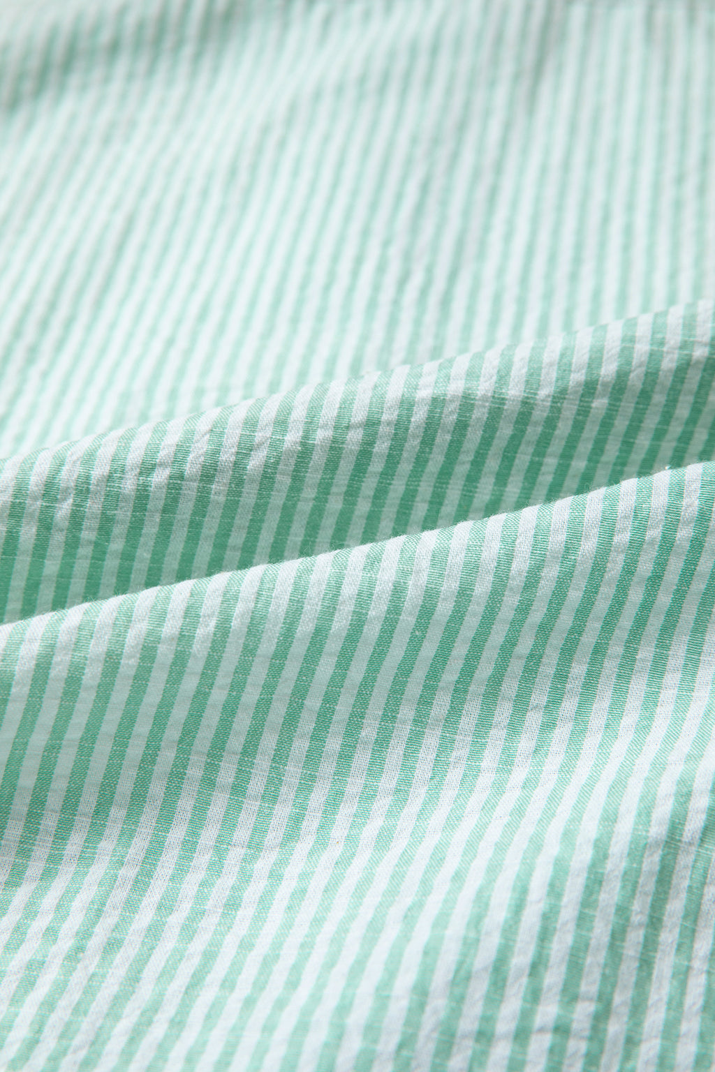 Green Stripe Leopard Contrast Collar Short Sleeve Shirt