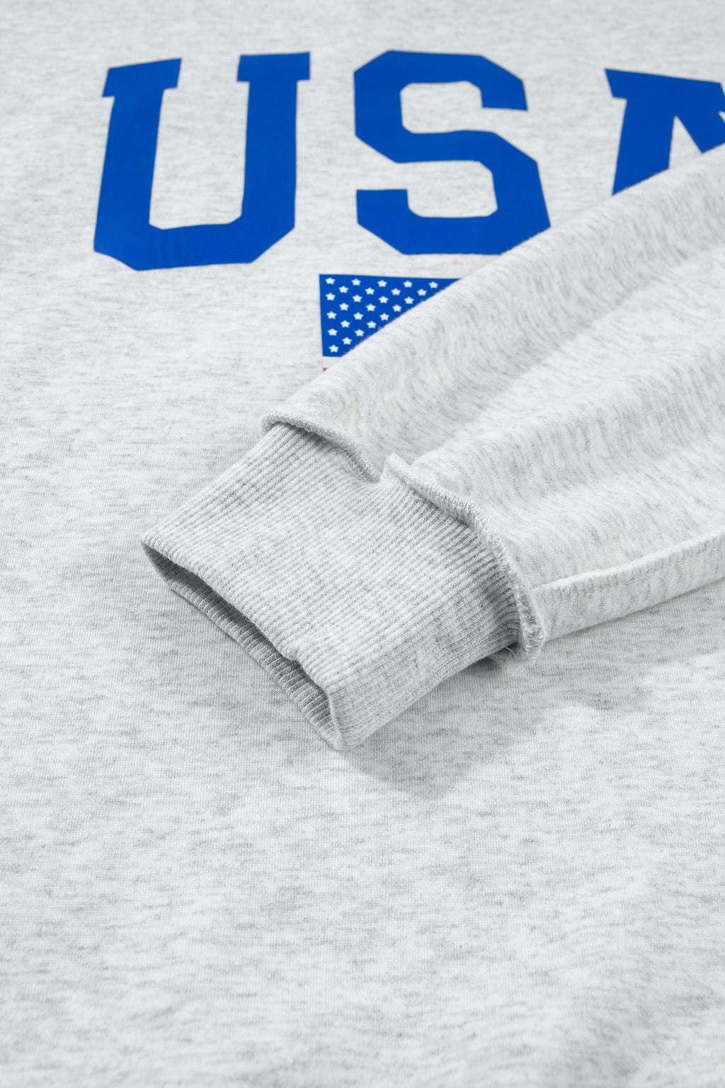 Light Grey Mock Neck Reversible USA/America Graphic Sweatshirt