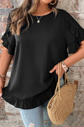 Ruffle Trim Petal Sleeve