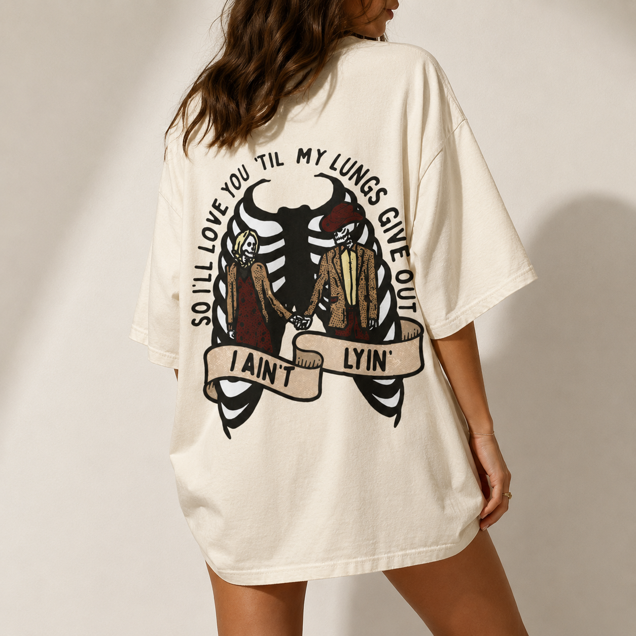Til My Lungs Give Out Tee Western Short Sleeve Yallternative Tshirt Country Music