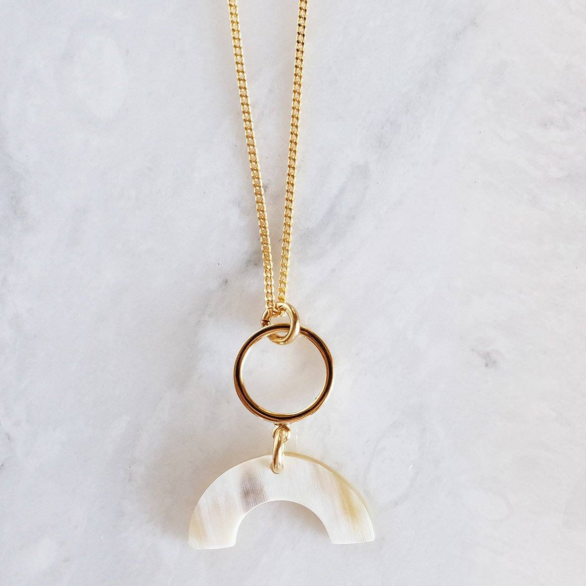 Boho Horn Pendant Necklace