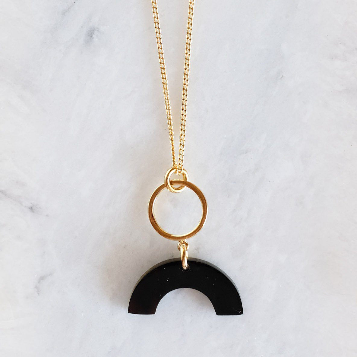Boho Horn Pendant Necklace