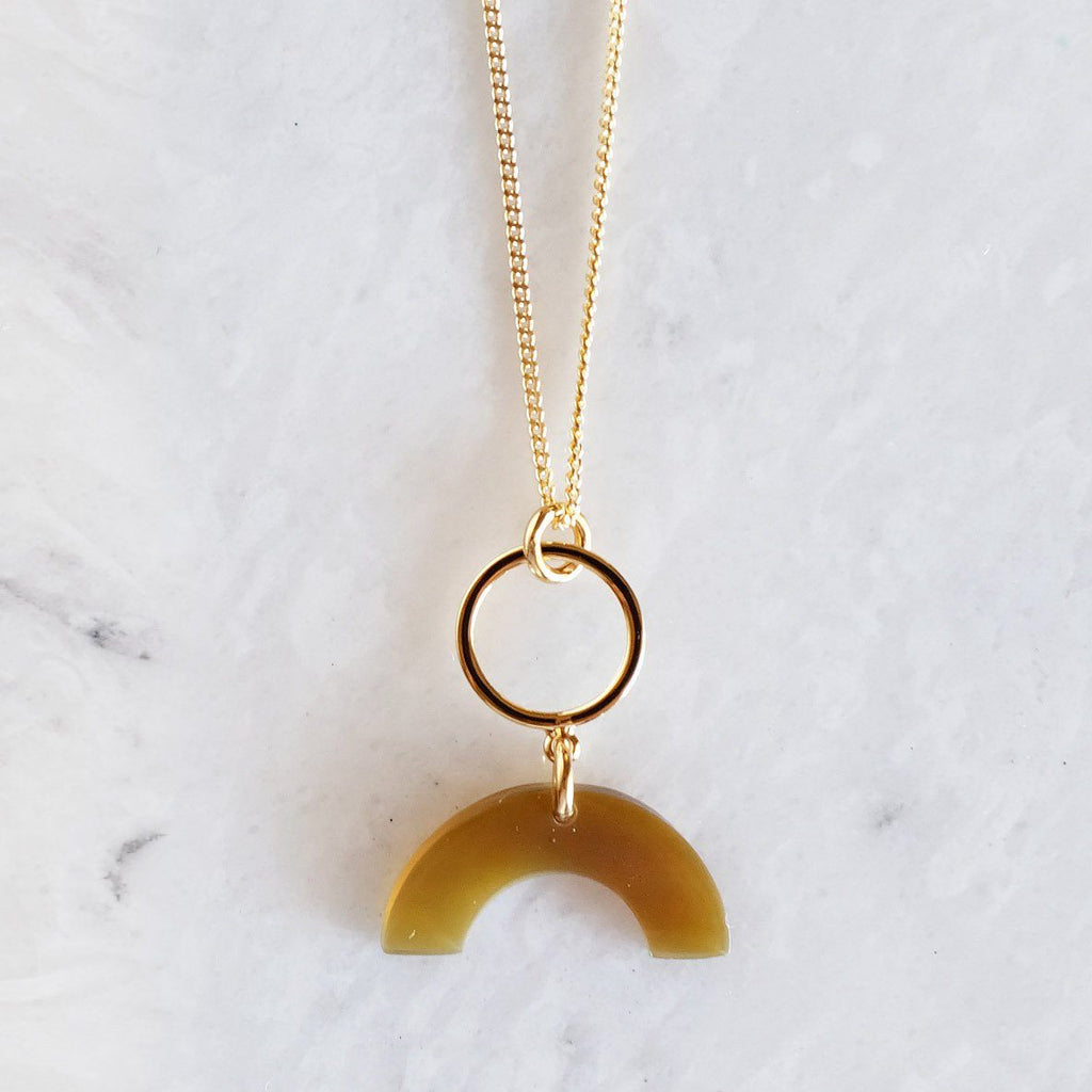 Boho Horn Pendant Necklace