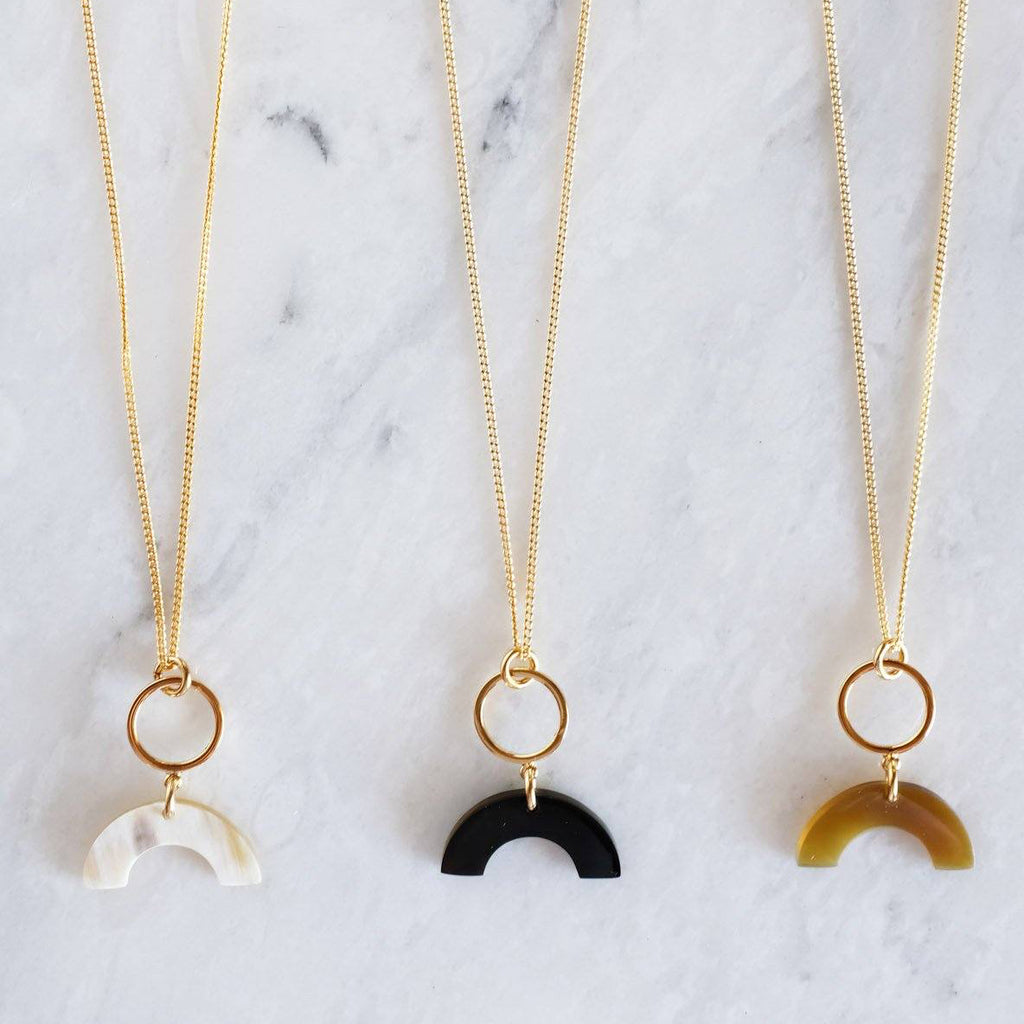 Boho Horn Pendant Necklace