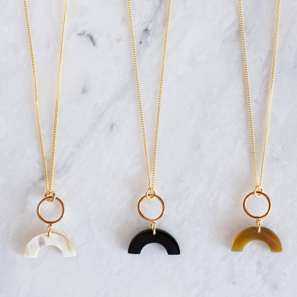Boho Horn Pendant Necklace