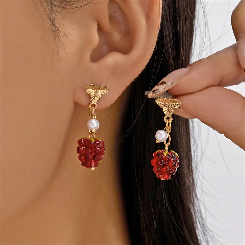 Cherry Tassel Earrings