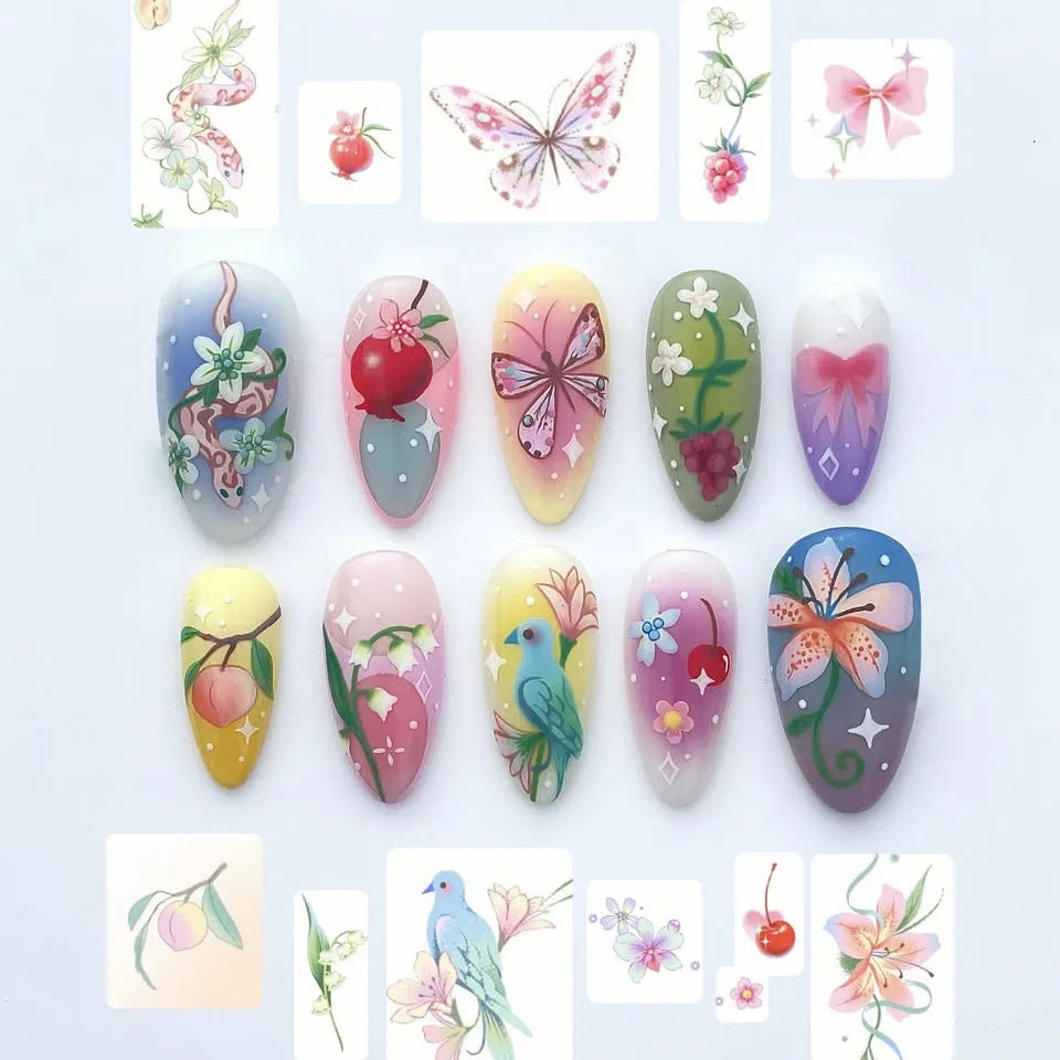 24PCS Medium Almond Press On Nails