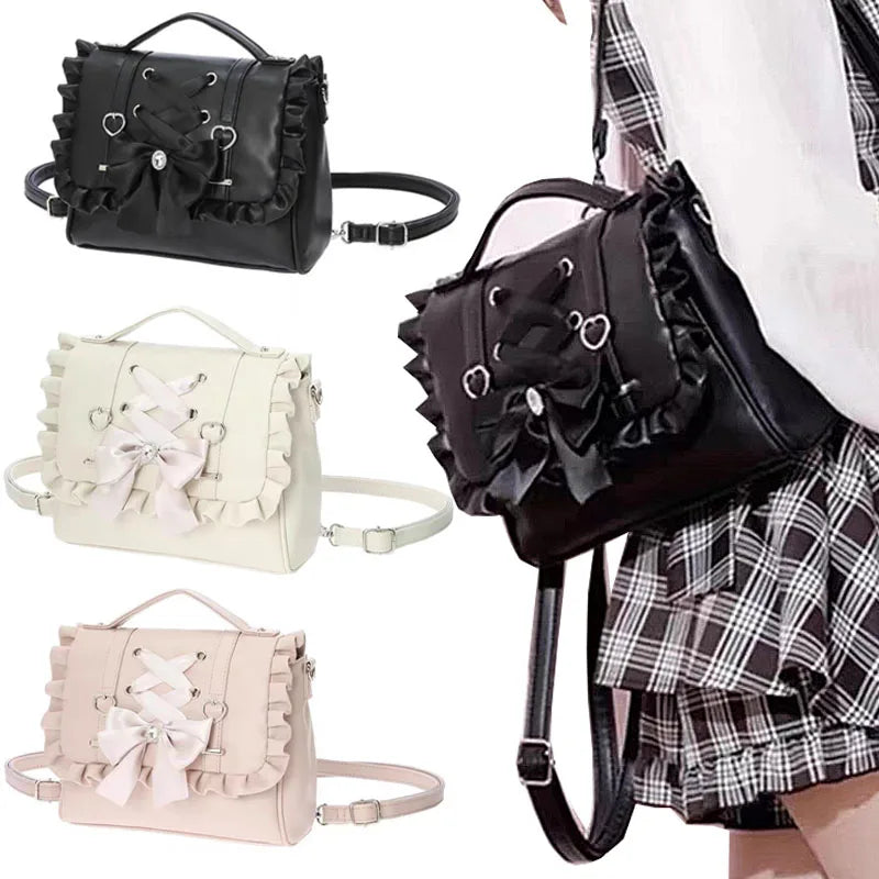 Ruffle Bow Handbag