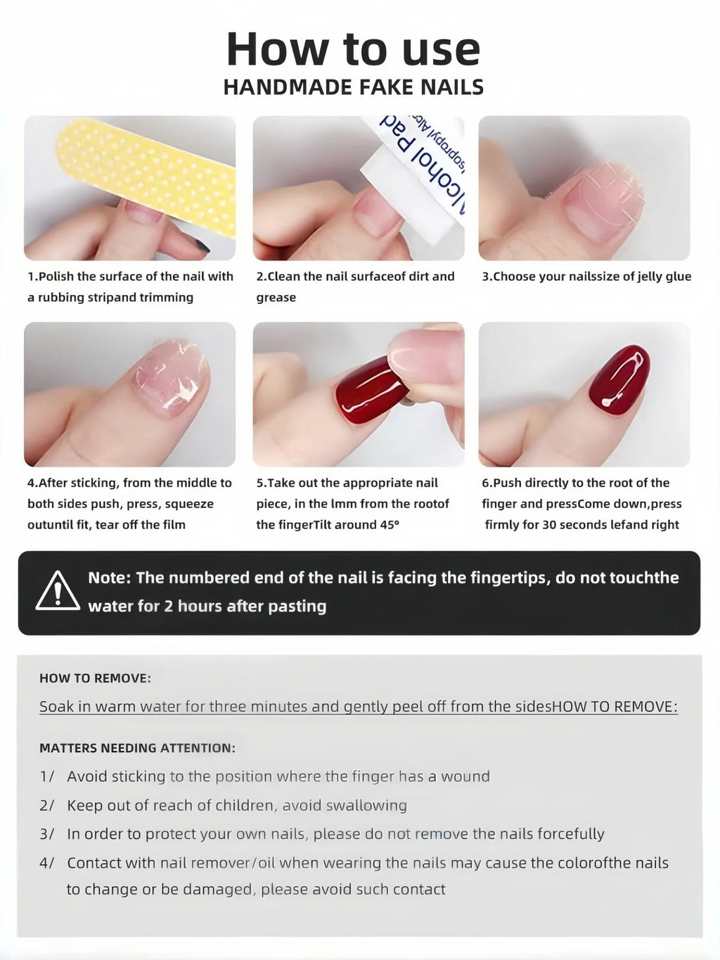 10 Pieces of Playful Cartoon Retro Button-Style Press-On Nails