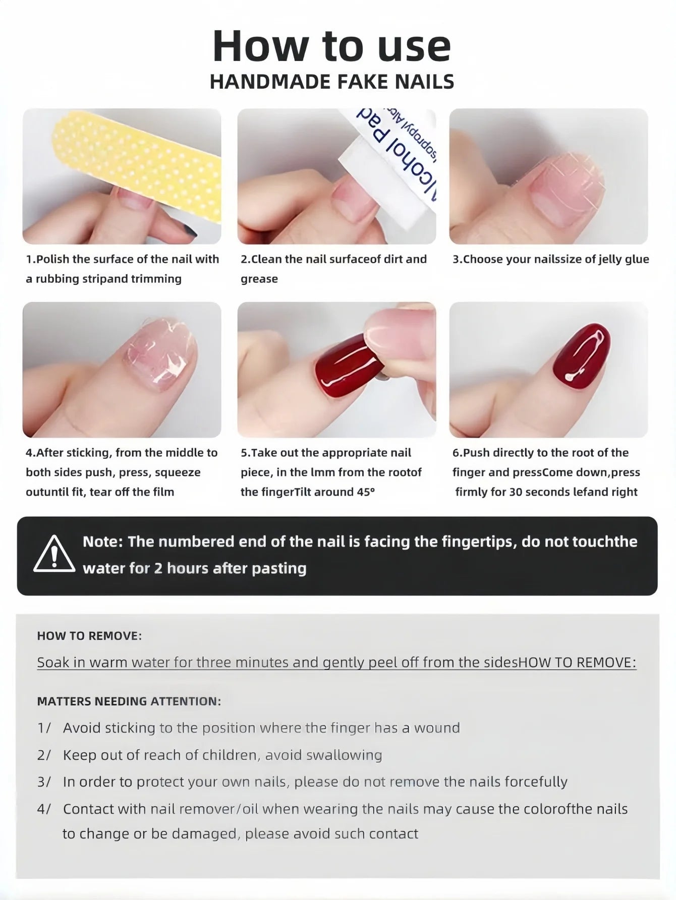 10 Pieces of Playful Cartoon Retro Button-Style Press-On Nails