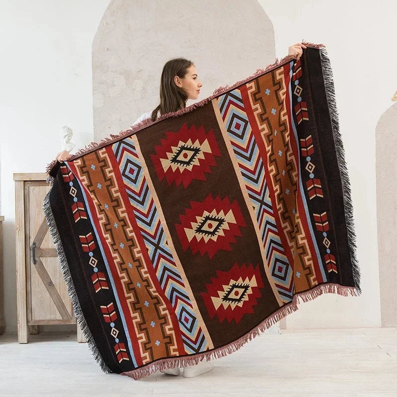 Bohemian Mexico Blankets With Tassels