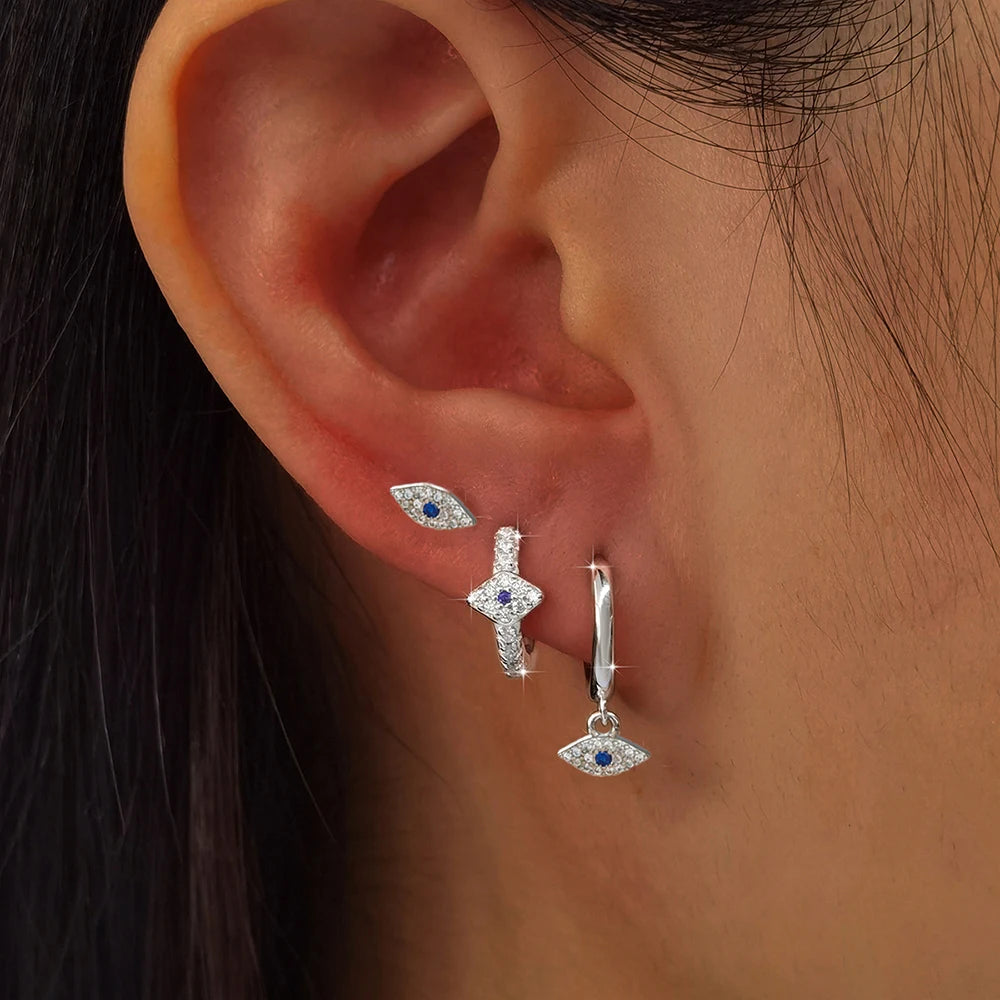 Evil Eye Earrings Set