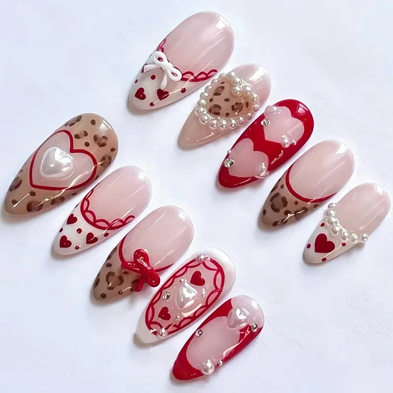 24PCS Medium Almond Press On Nails