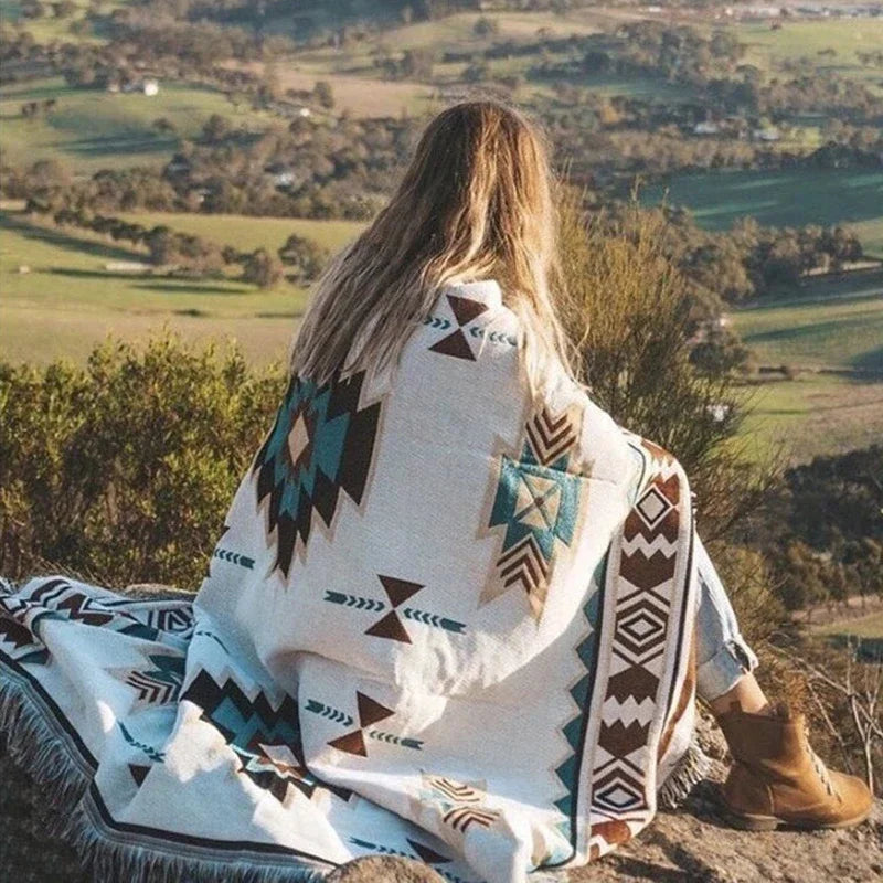 Bohemian Mexico Blankets With Tassels