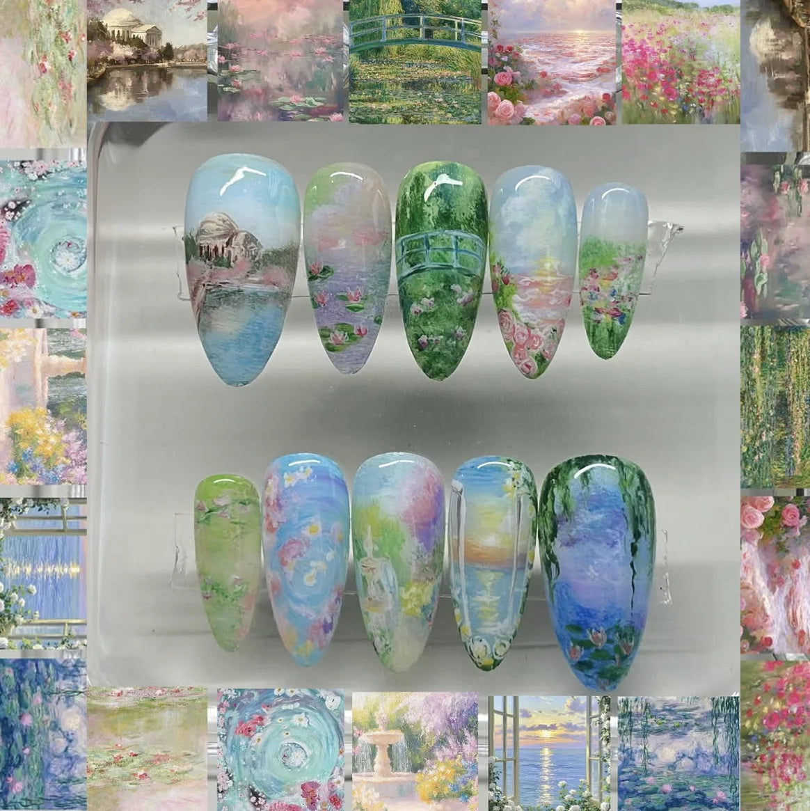 24PCS Medium Almond Press On Nails