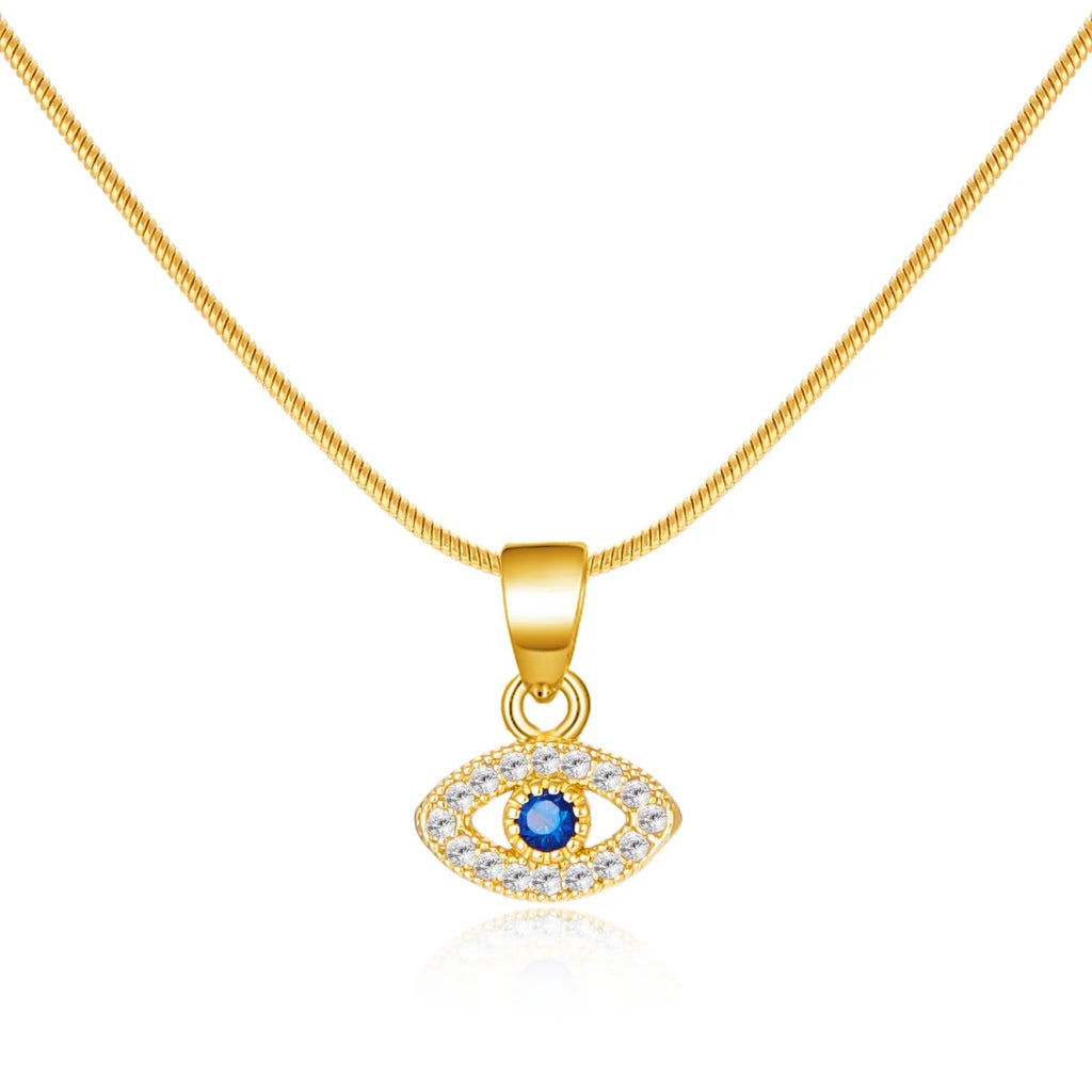 Stainless Steel Blue Evil Eye Necklace