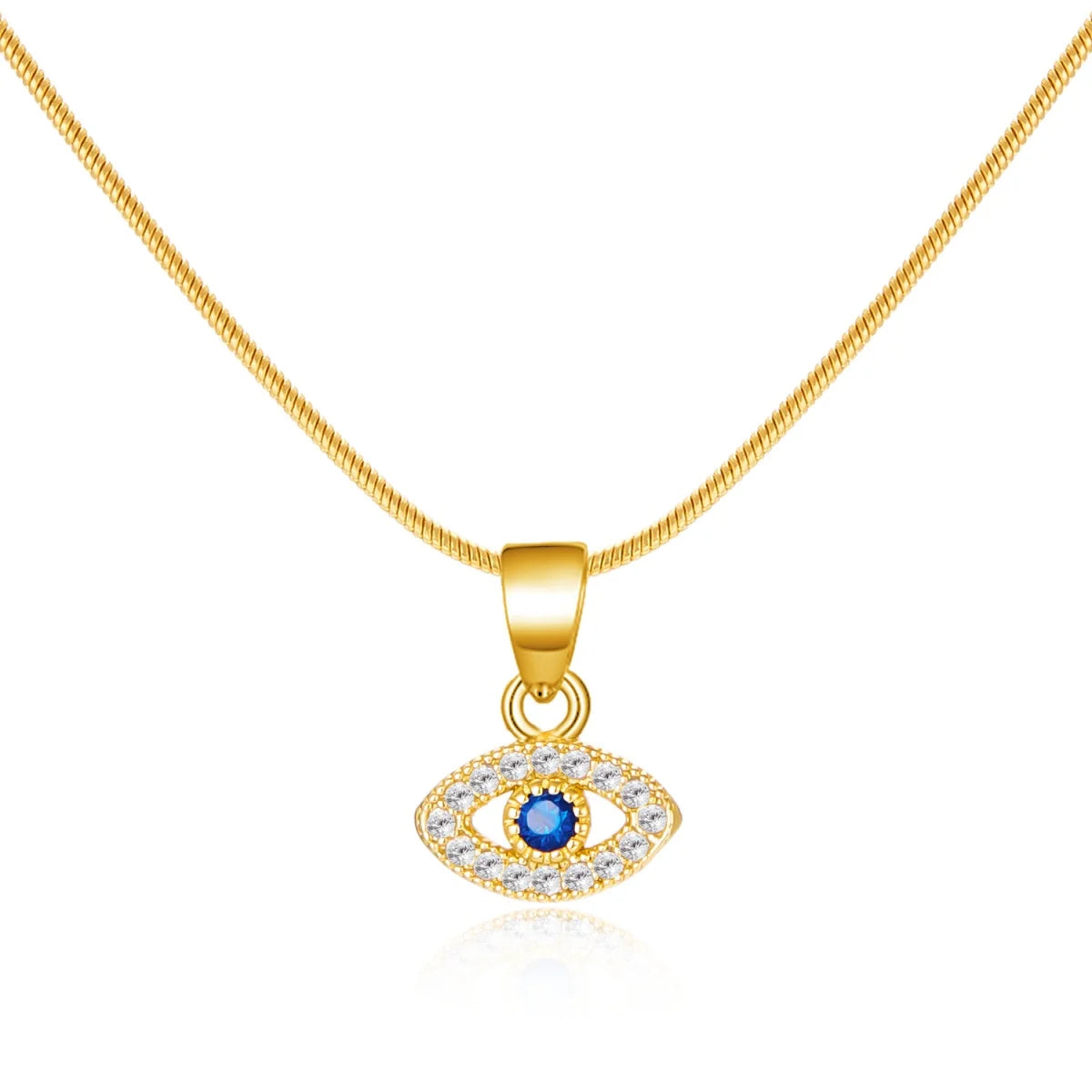 Stainless Steel Blue Evil Eye Necklace