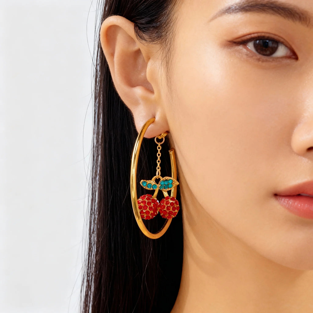 Cherry Tassel Earrings