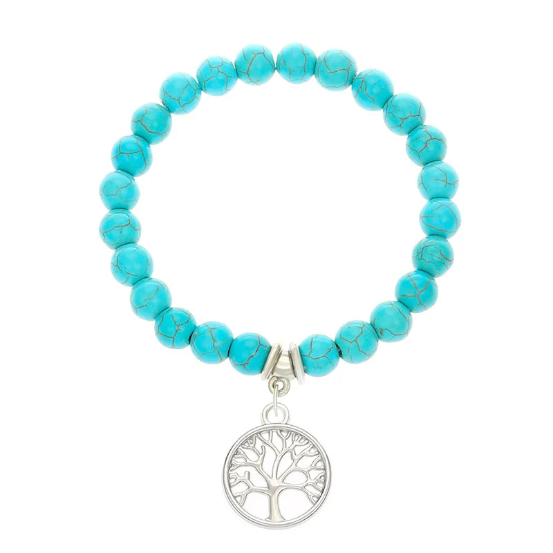 Bohemian Turquoise Beaded Bracelet Ethnic Style Cross Starfish Turtle Bracelet Turquoise Jewelry