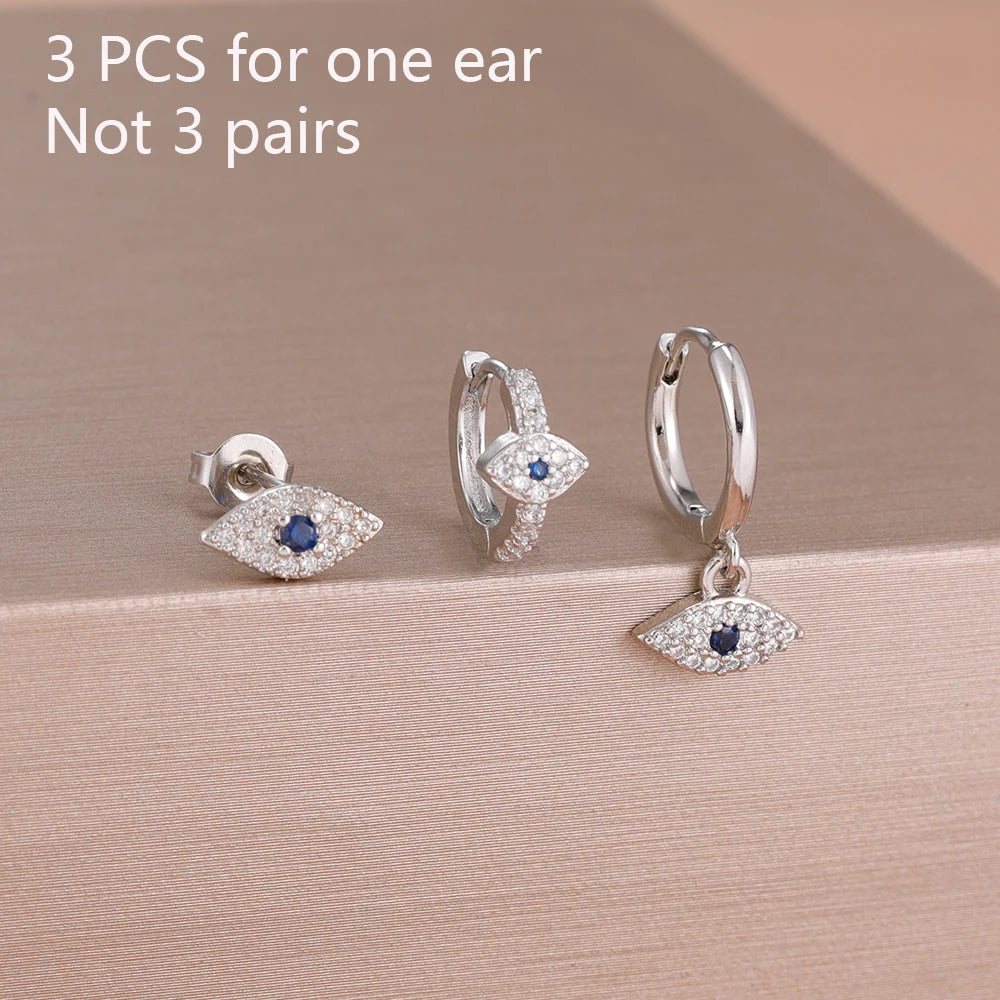 Evil Eye Earrings Set