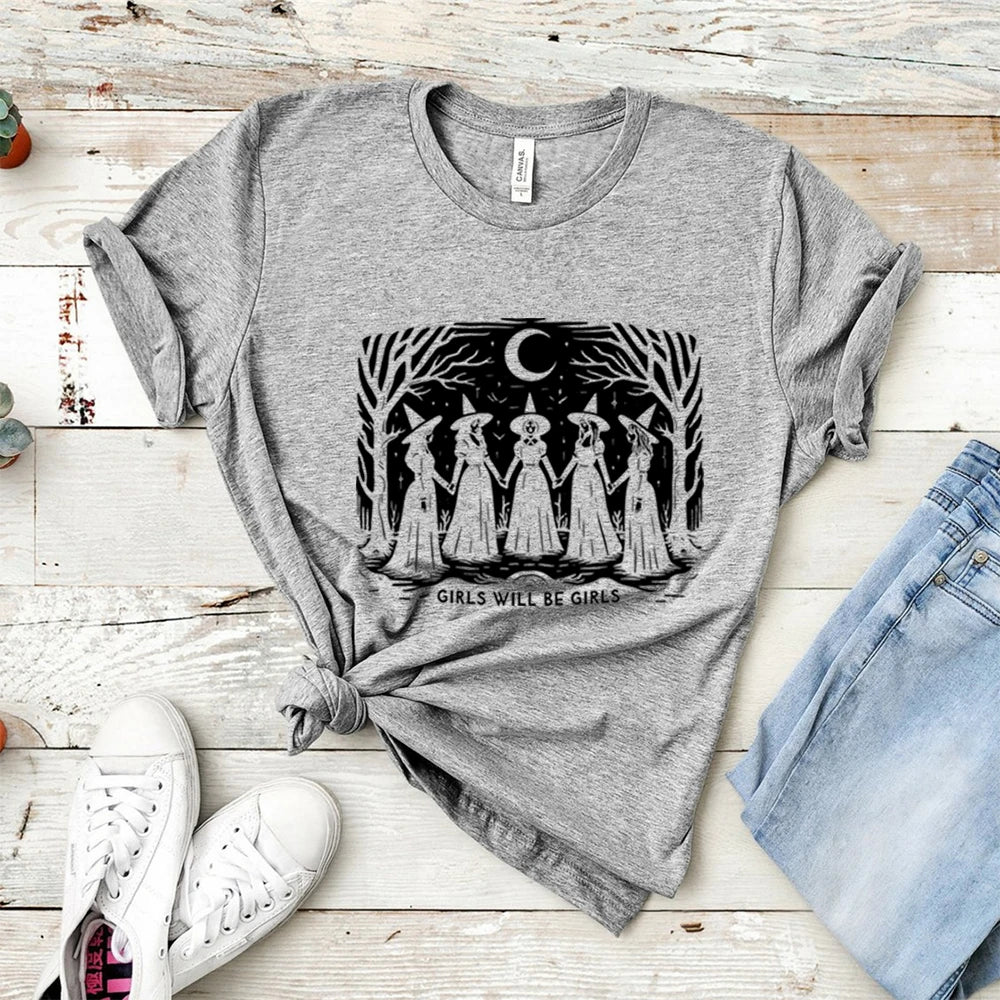 Girls Will Be Girls Witch T-Shirt
