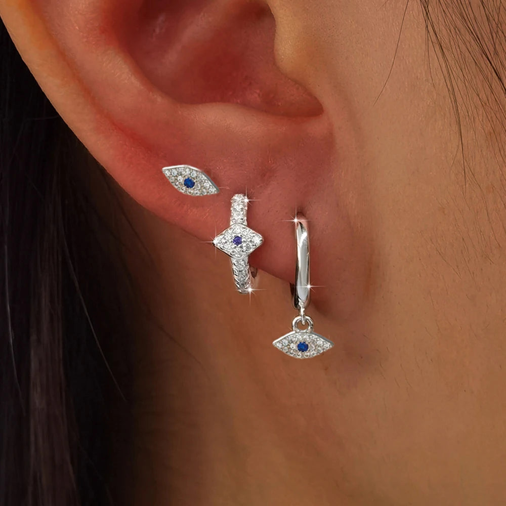 Evil Eye Earrings Set
