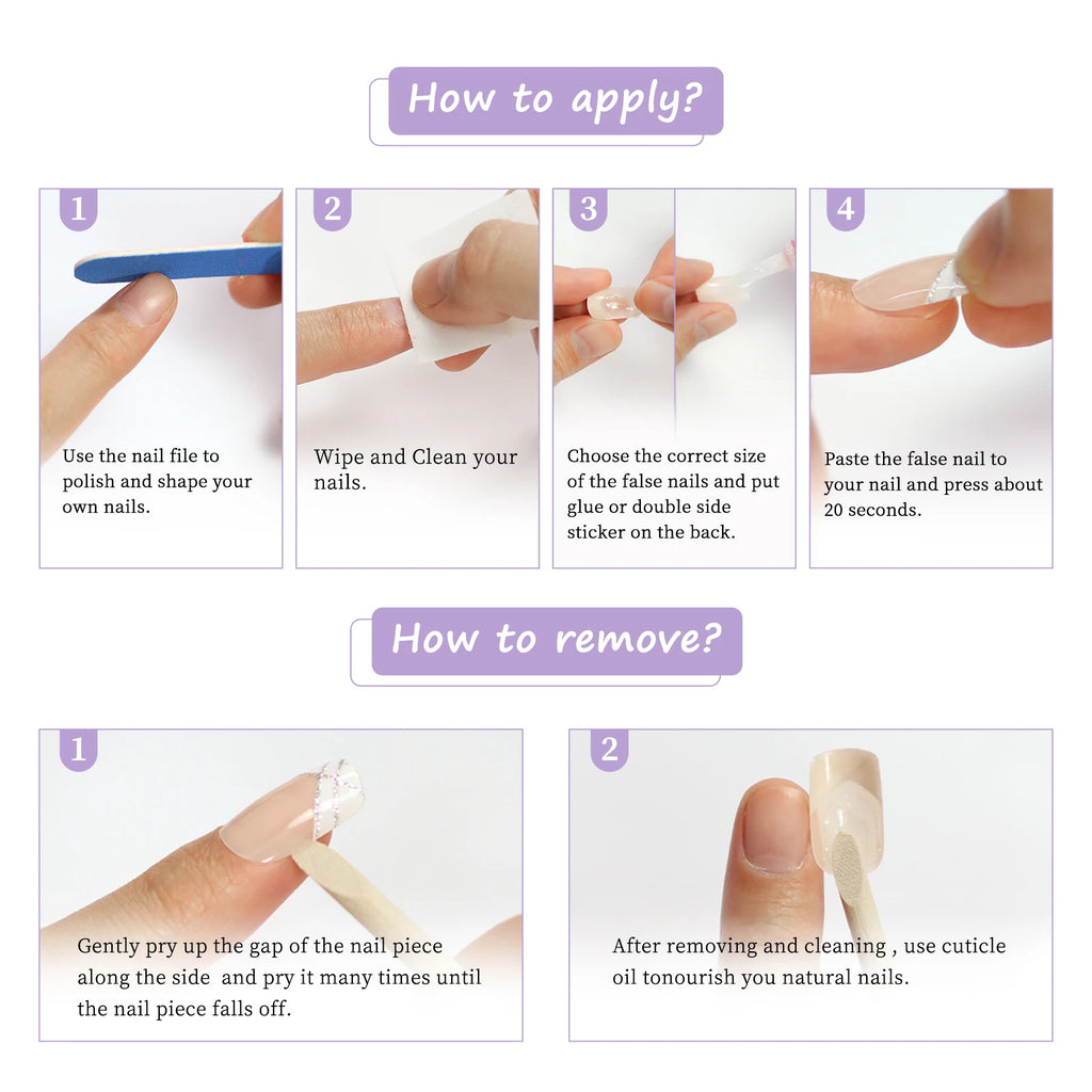 Pure Deep Pink Color Short Length Press On False Nails Classical Square Stick On Nails Minimal Design Artficial Nails For Daily