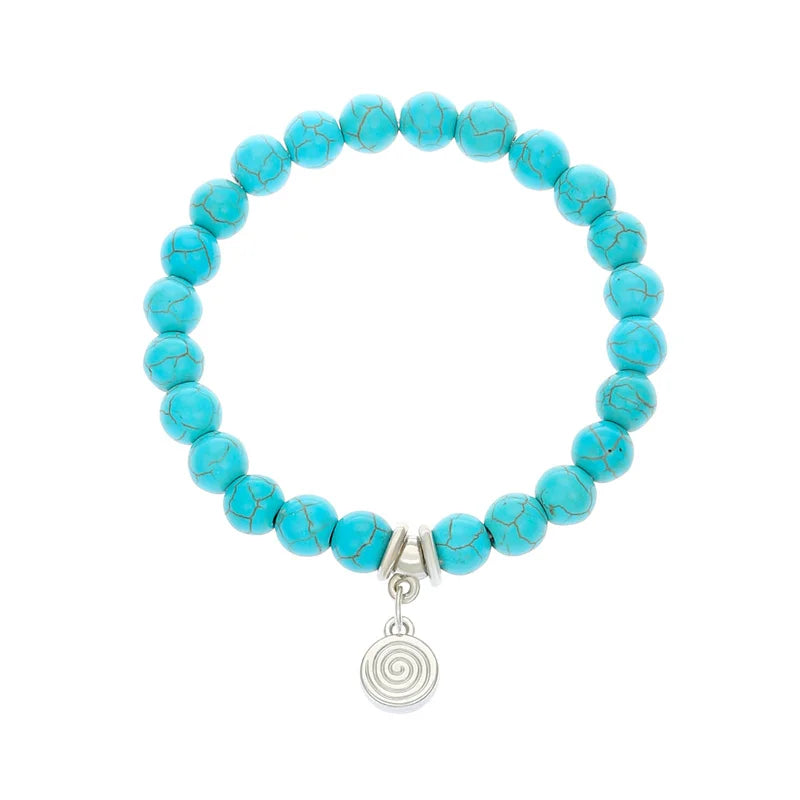 Bohemian Turquoise Beaded Bracelet Ethnic Style Cross Starfish Turtle Bracelet Turquoise Jewelry