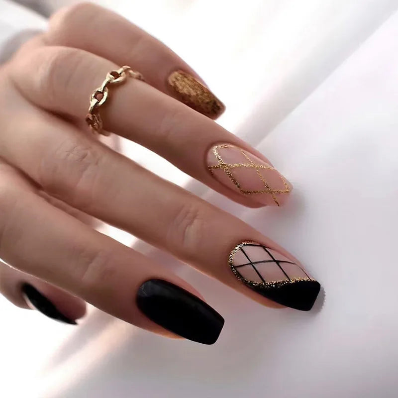 24Pcs Handmade Press On Nails