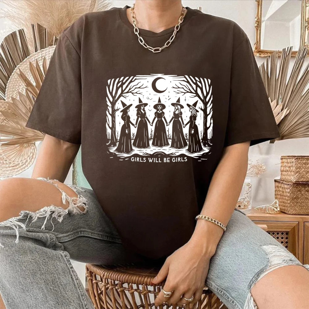Girls Will Be Girls Witch T-Shirt
