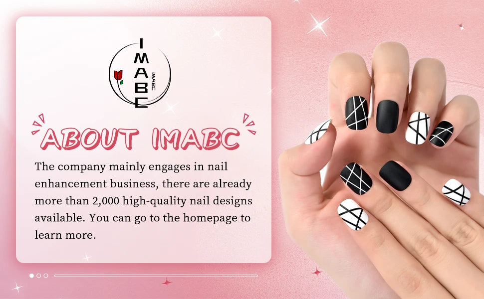 Pure Deep Pink Color Short Length Press On False Nails Classical Square Stick On Nails Minimal Design Artficial Nails For Daily