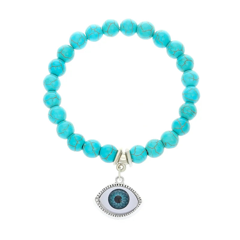 Bohemian Turquoise Beaded Bracelet Ethnic Style Cross Starfish Turtle Bracelet Turquoise Jewelry