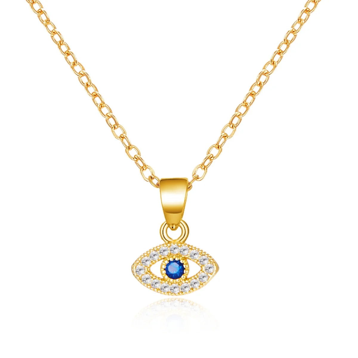 Stainless Steel Blue Evil Eye Necklace