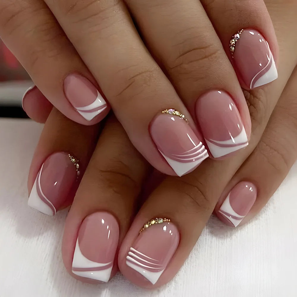24Pcs Handmade Press On Nails