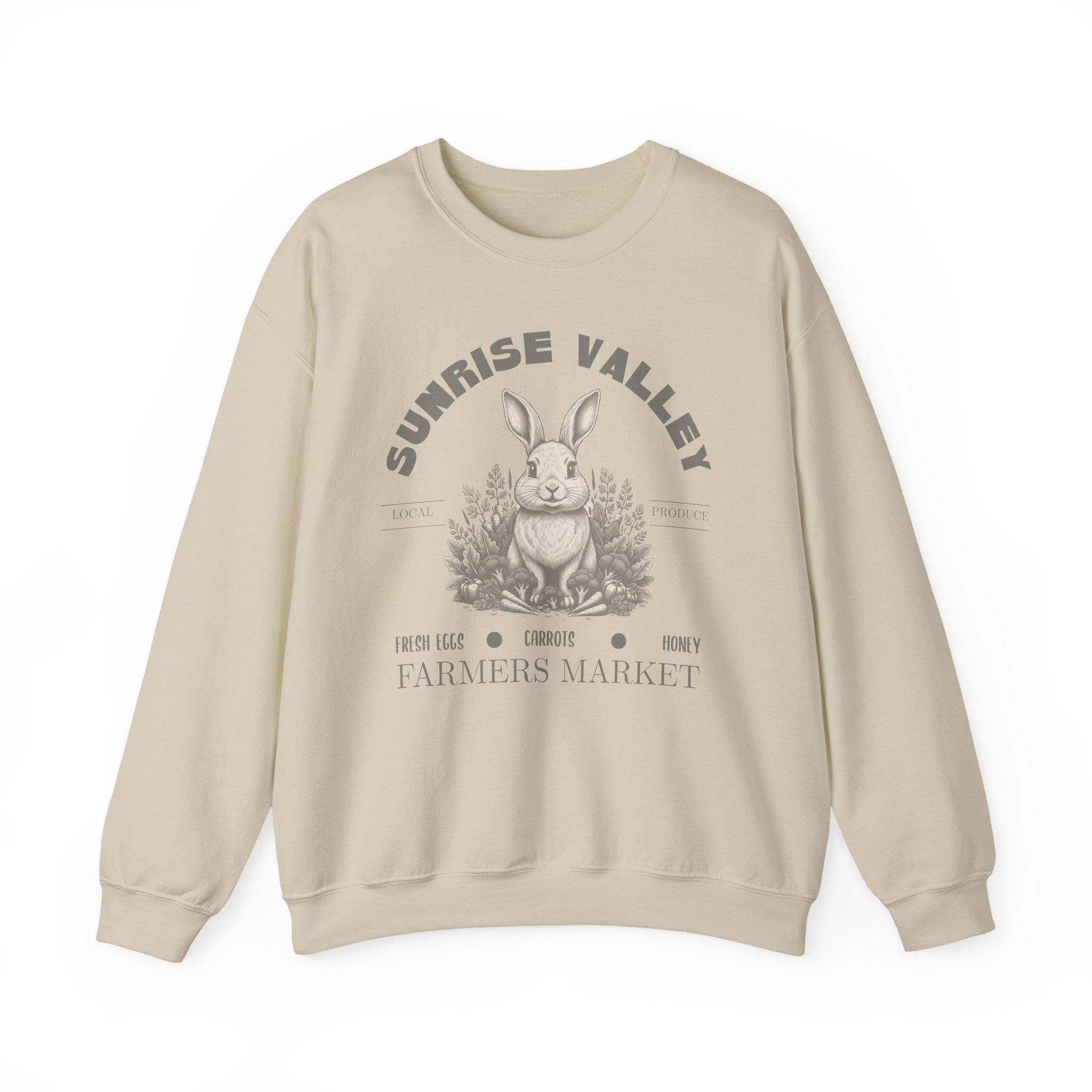 Vintage Bunny Sweatshirt | Easter Shirt | Farmers Market Sweatshirt | Cottagecore | Garden Crewneck | Retro | Botanical Graphic Pullover