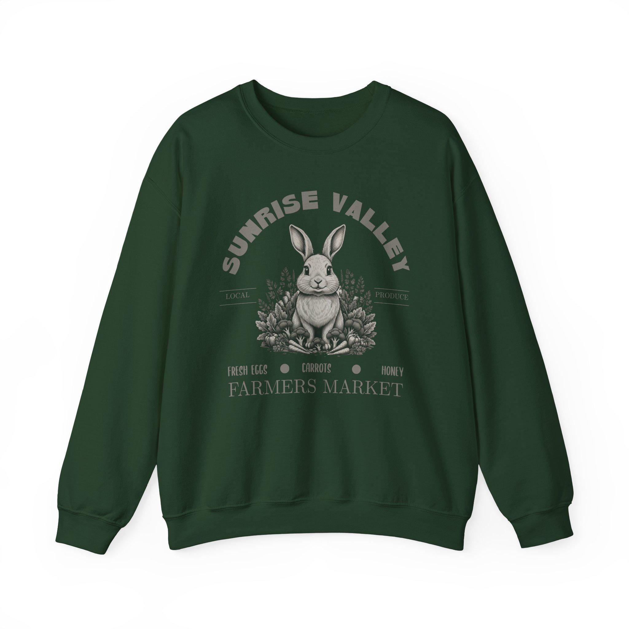 Vintage Bunny Sweatshirt | Easter Shirt | Farmers Market Sweatshirt | Cottagecore | Garden Crewneck | Retro | Botanical Graphic Pullover