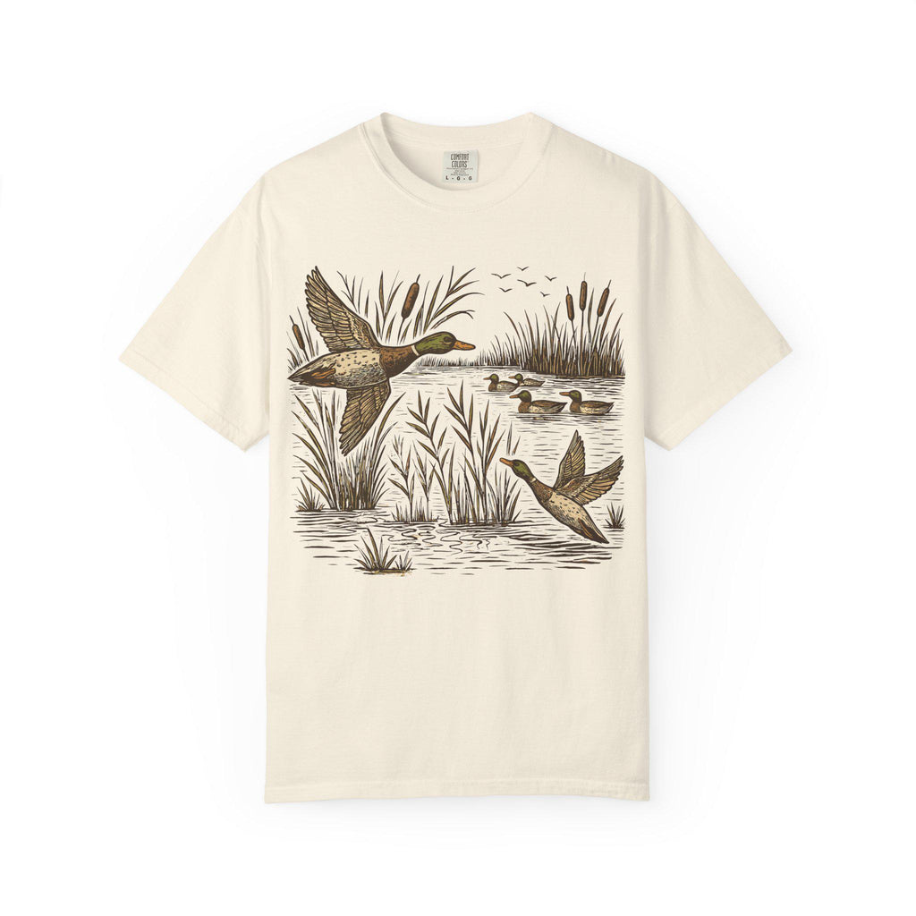 Retro Mallard Duck Shirt | Comfort Colors Tee | Vintage Nature Tshirt | Oversized | Cabincore Apparel | Outdoorsy Gift
