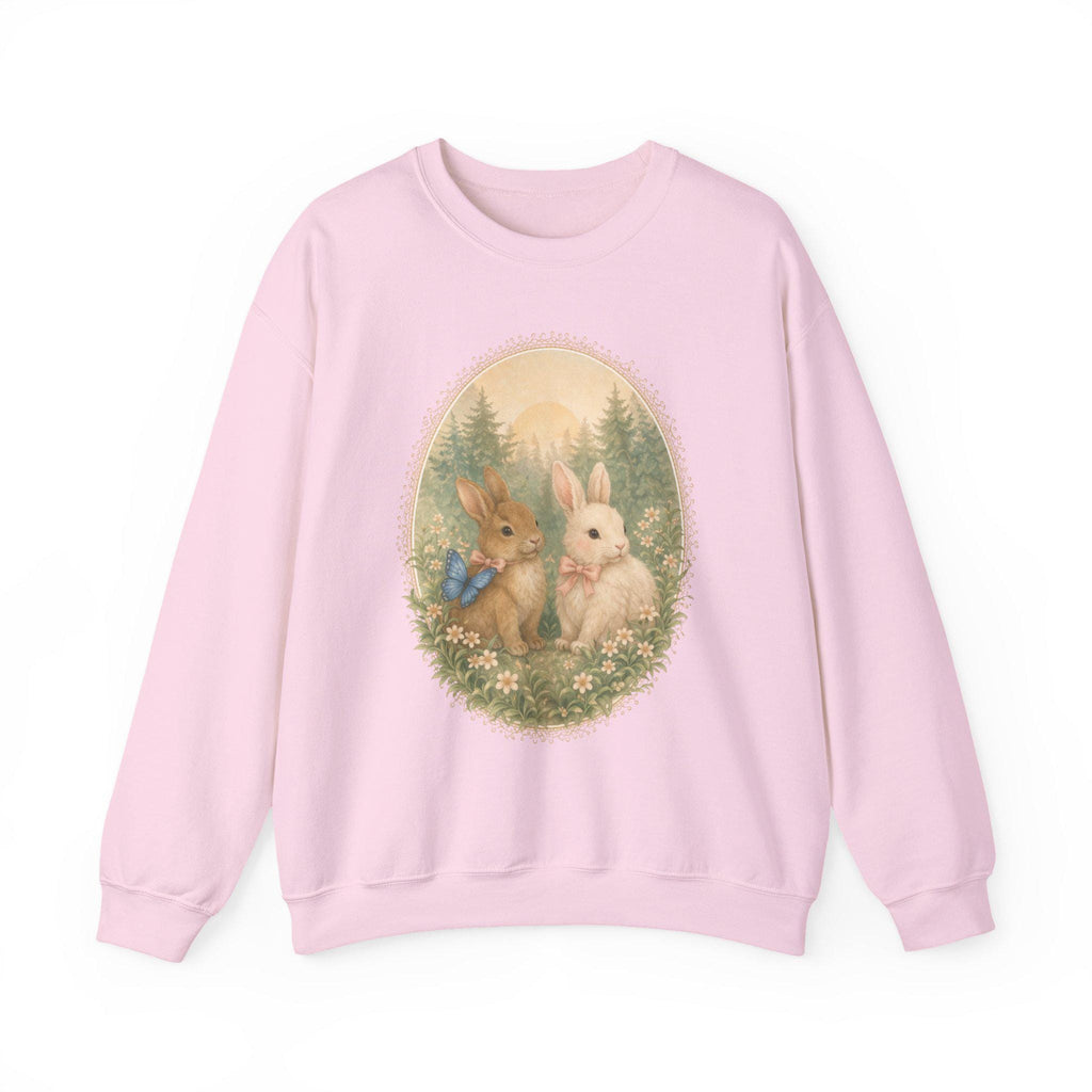 Coquette Bunny Sweatshirt | Vintage Easter | Cottagecore Crewneck | Spring Sweatshirt | Whimsical Forest Animal | Oversized | Gildan