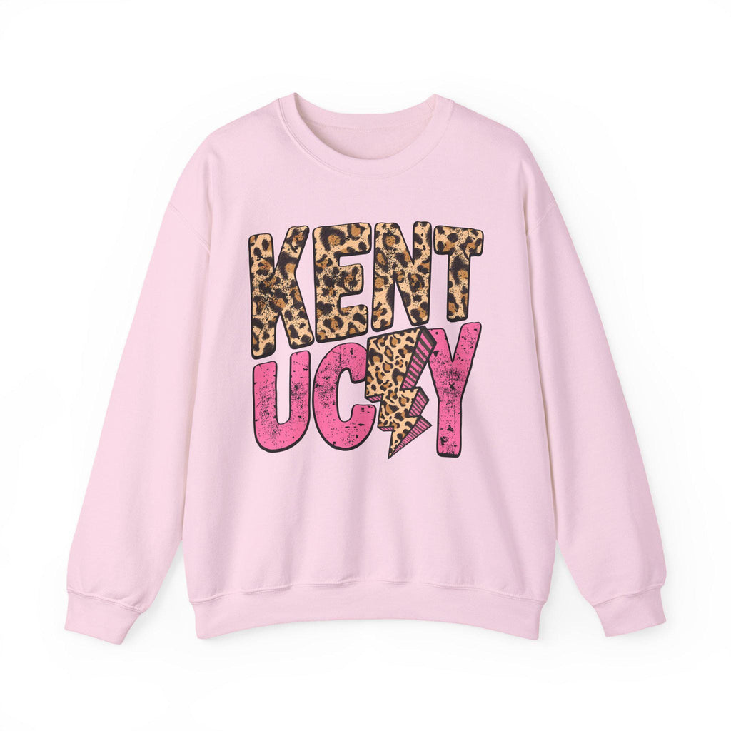 Kentucky Leopard Sweatshirt | Pink Retro KY State Crewneck | Western Aesthetic Graphic Hoodie | Kentucky State Gift for Her | Gildan