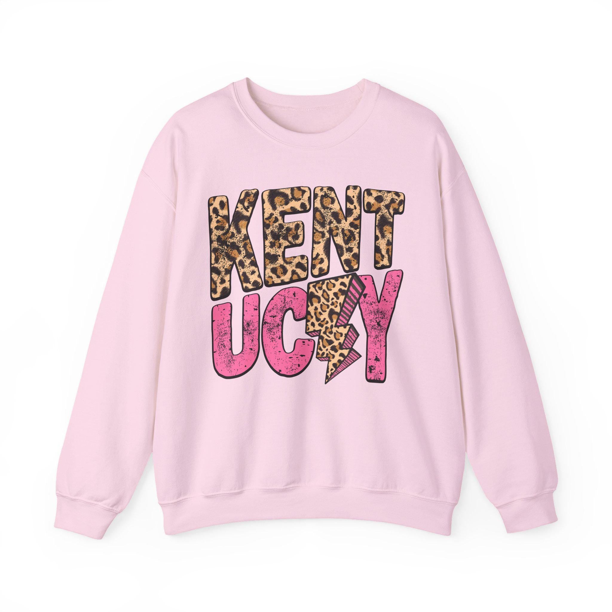 Kentucky Leopard Sweatshirt | Pink Retro KY State Crewneck | Western Aesthetic Graphic Hoodie | Kentucky State Gift for Her | Gildan