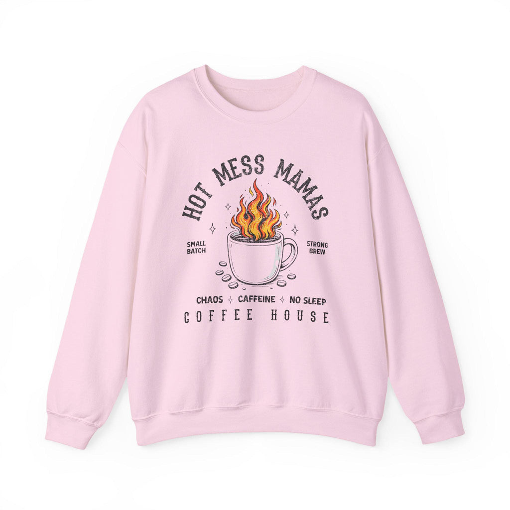 Hot Mess Mama Coffee House Sweatshirt | Mom Crewneck | Retro | Coffee Lover Gift | Alt Mama Graphic Pullover | Motherhood Shirt