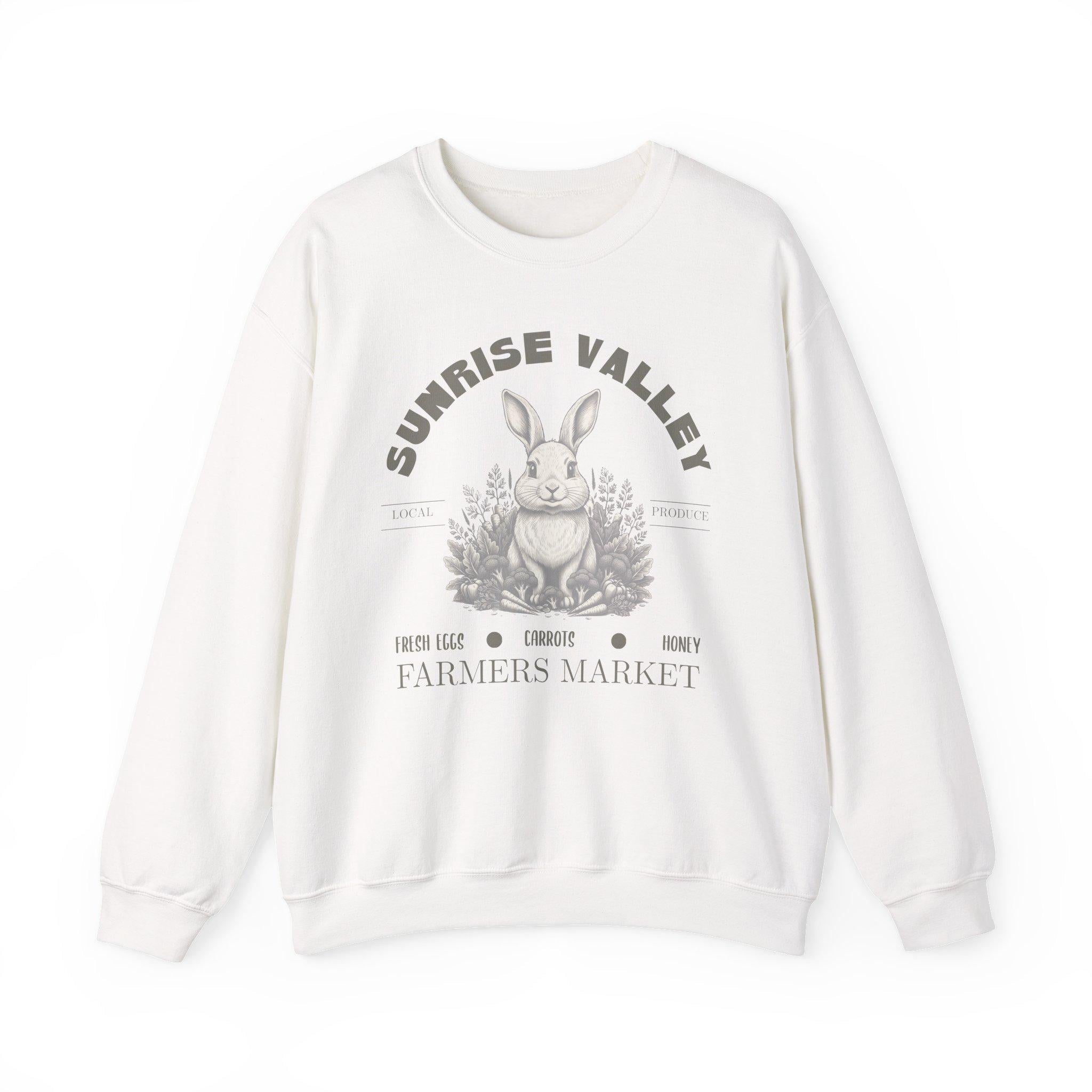 Vintage Bunny Sweatshirt | Easter Shirt | Farmers Market Sweatshirt | Cottagecore | Garden Crewneck | Retro | Botanical Graphic Pullover