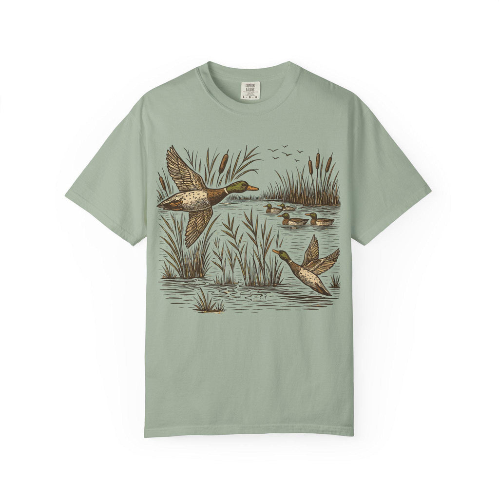 Retro Mallard Duck Shirt | Comfort Colors Tee | Vintage Nature Tshirt | Oversized | Cabincore Apparel | Outdoorsy Gift