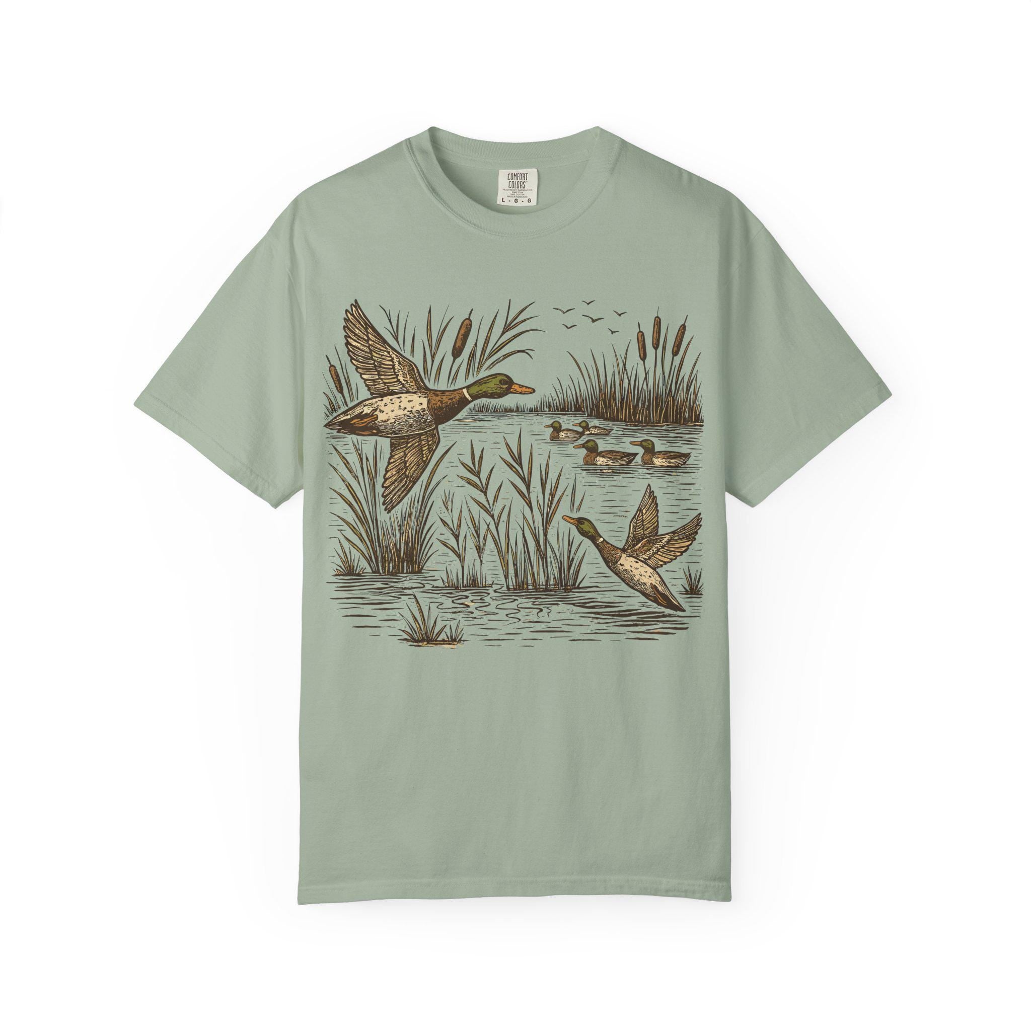 Retro Mallard Duck Shirt | Comfort Colors Tee | Vintage Nature Tshirt | Oversized | Cabincore Apparel | Outdoorsy Gift
